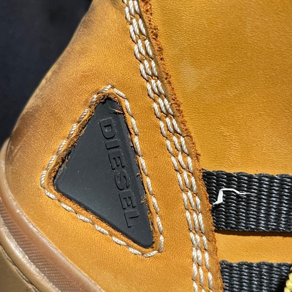 NWOT Diesel women’s  7 1/2 Boots No box Leather lace up  Diesel Camel size 38 eu - Picture 13 of 13